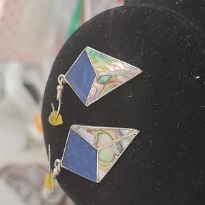Mother of Pearl and Lapis earrings